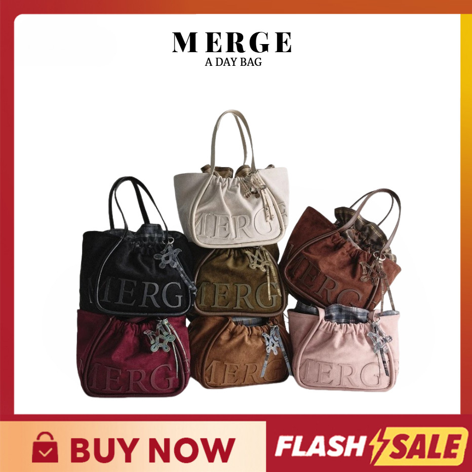 📌เป็นของแท้ 100% MERGE A Day Bag Medium’ in suede กระเป๋าสะพายไหล่