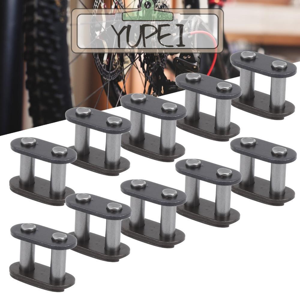 YUPEI 10 ชิ้น T8F Chain Master Link, น้ําหนักเบา Steel Master Connecting Link, อะไหล่ซ่อมขั้วต่อโซ่ส