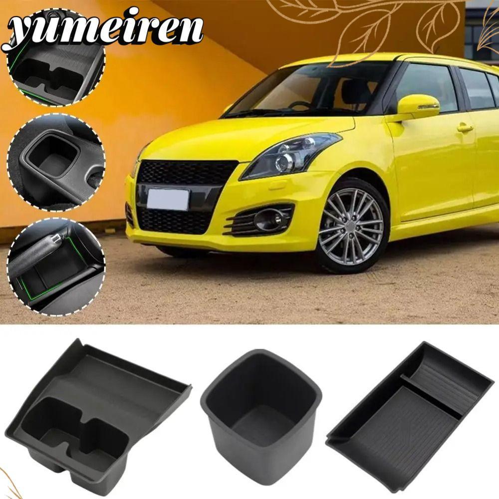 YUMEIREN ที่วางแก้วน้ํา กล่องเก็บของคอนโซลกลางรถ Suzuki Swift 2016-2024 กันลื่น อเนกประสงค์ ทนทาน
