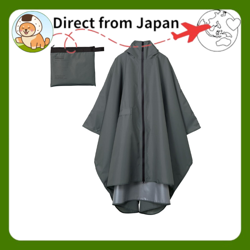 [Wpc.] [World Party] IZA Rain Breaker Poncho Gray Iza Men Male Raincoat Rainwear Women Unisex Simple