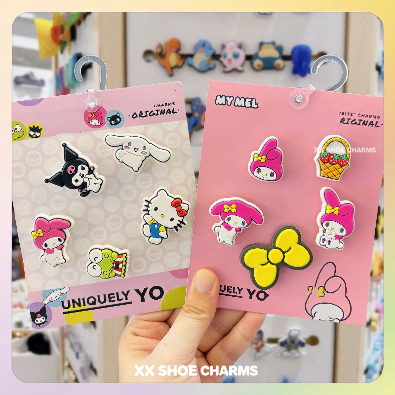 Shoe Charms✨จิ๊บบิทซ์ ของ Melody  10 ชิ้น สำหรับรองเท้า✨Clog ตัวติดรองเท้า