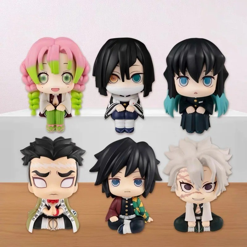 Demon Slayer Anime Q Ver. Action Figure Set - Kanroji Mitsuri Shinazugawa Sanemi Kawaii PVC ของเล่นส