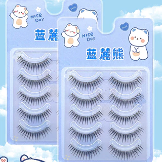 5 คู่ Lash Extension Cross Natural U-shaped Dense เกาหลีแต่งหน้า K-POP สไตล์