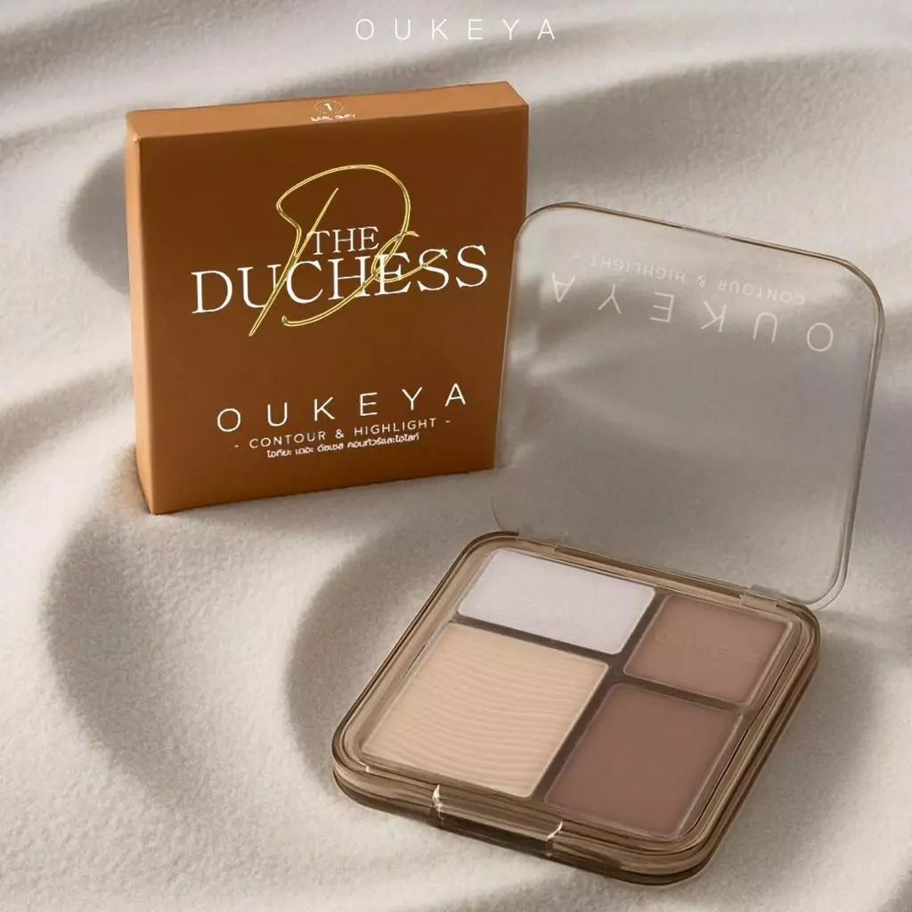OUKEYA  CONTOUR & HIGHLIGHT พาเลตคอนทัวร์ และไฮไลท์เนื้อแมตต์ 4 เฉดสี ช่วยเพิ่มกรอบหน้าให้ดูมีมิติ (แถมแปรงทุกออเดอร์) thumbnail 8
