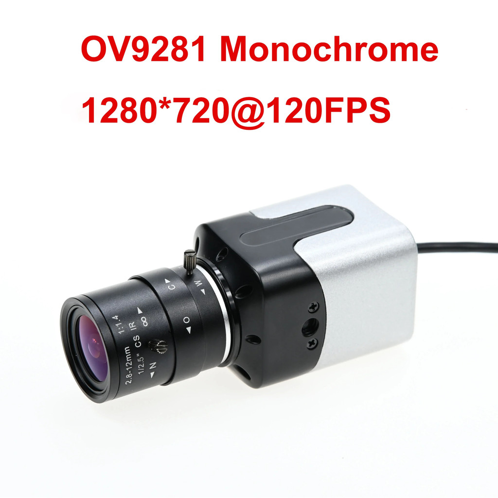 Global Shutter Usb Camera 720p, Ov9281,monobochrome,1mp Webcam 1280x720,พร้อมเลนส์ Varifocal Cs 5-50