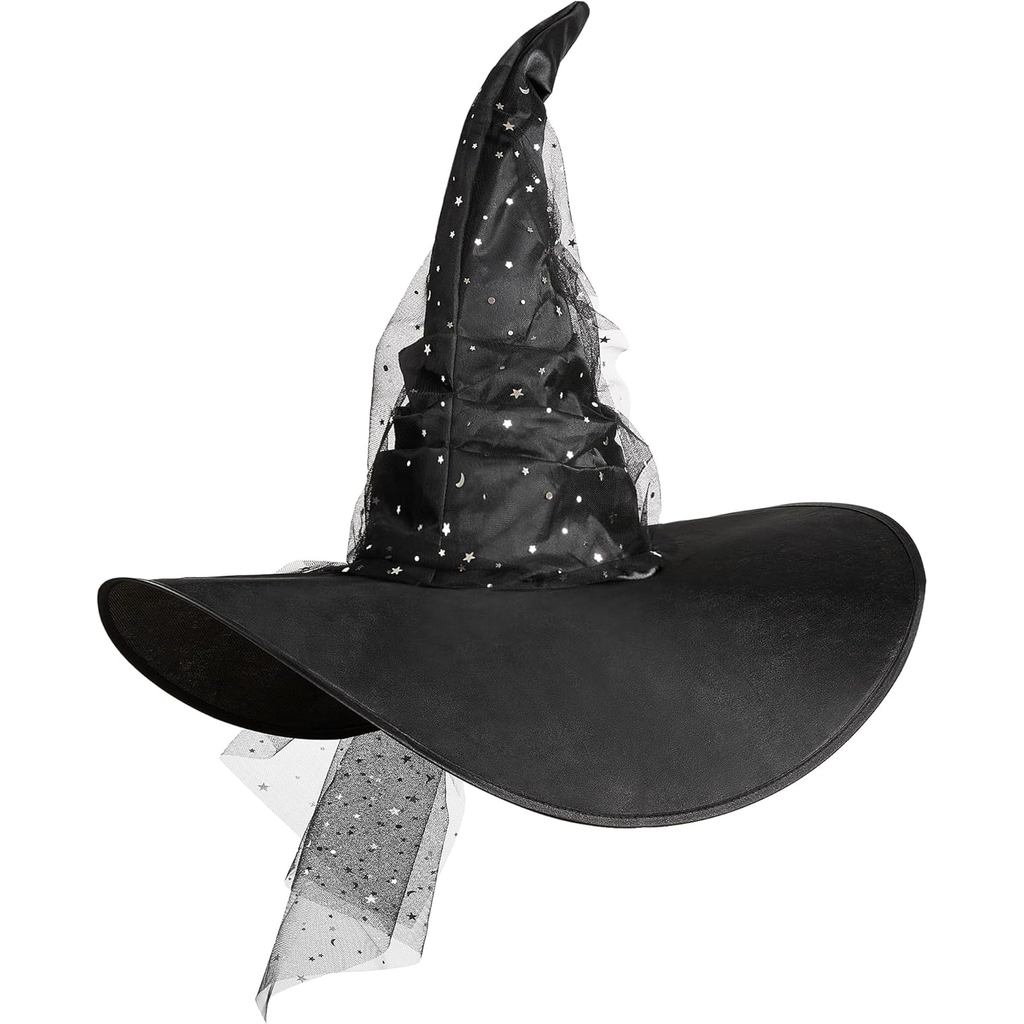 Playful cat Witch Hat for Women |Halloween Costume Hat | black witch hat