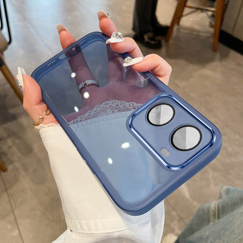 สําหรับ Motorola Moto G06 เลนส์ป้องกันฟิล์ม Soft TPU เคสกันกระแทกสําหรับ Moto G06 Power โปร่งใสชุบซิ