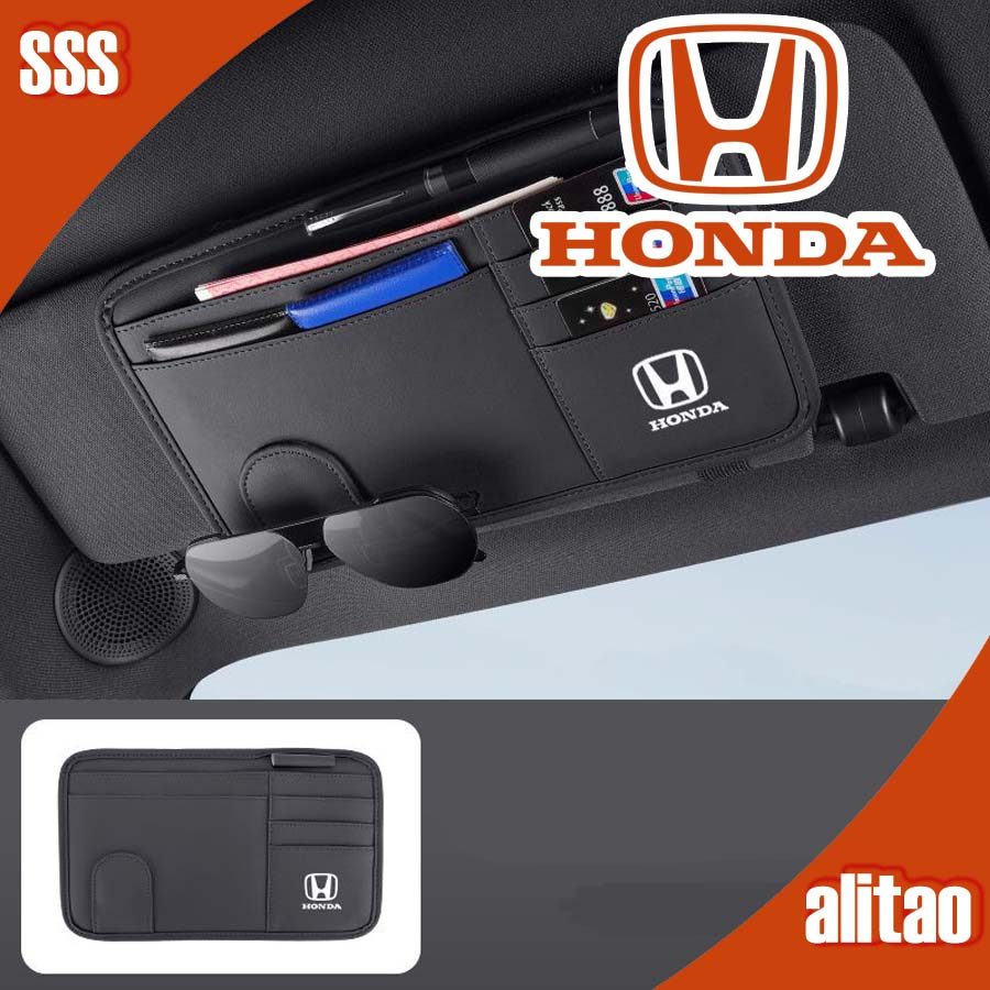 [READY]HONDA HRV Car Sun Visor Storage Bag Glasses Clip Bag CIVIC Body Kit HONDA CITY CRV Car Decora