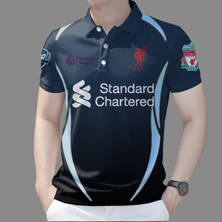 เสื้อโปโลลิเวอร์พูล เอฟซี ลายสามเหลี่ยม ระบายอากาศดี เหมาะสำหรับใส่กลางแจ้ง