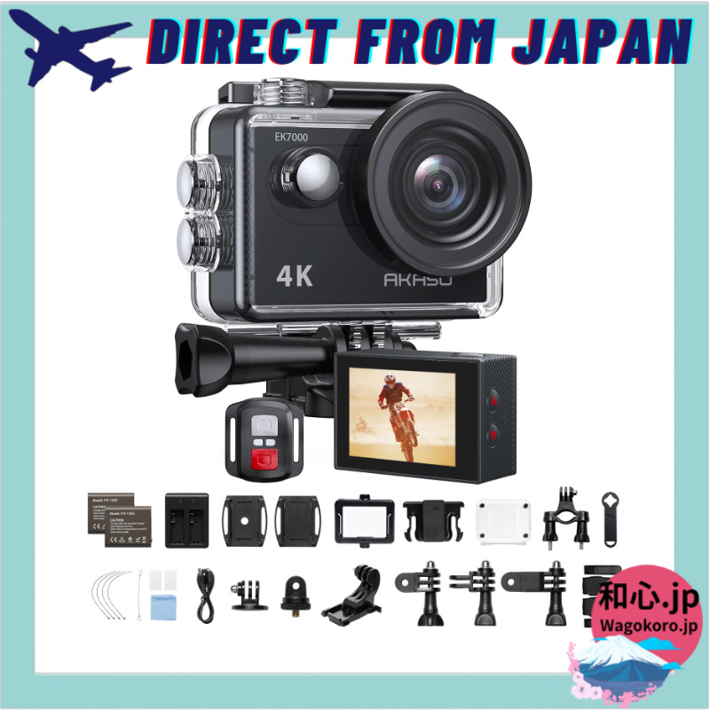 AKASO Action Camera EK7000 4K 30FPS 20MP Underwater Camera with WiFi, External Microphone, 40M Water