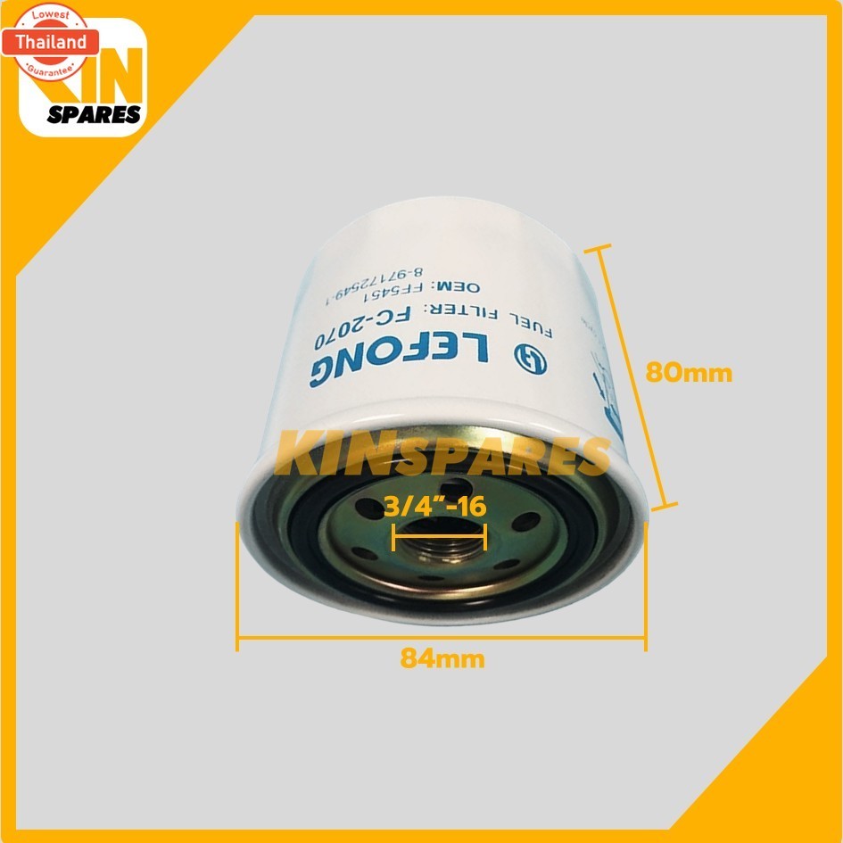 กรองดีเซล โกเ KOBELCO SK75-8/75/80SR-3/80UR-6/115SR-1 ซานี่ SANY SY60C/65C/75C/95C 2070 กรองโซล่า อะ