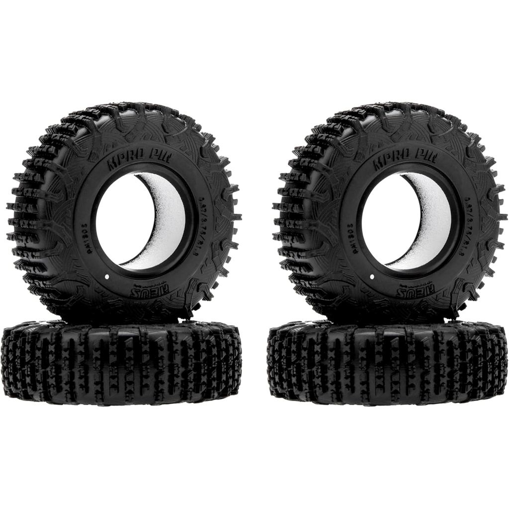 1.3 Tires - MS6 MPRO Pin Tires for TRX4M SCX24 FCX24 AX24 1/24 1/18 RC Crawler, 0.87/2.76/R1.3, #130
