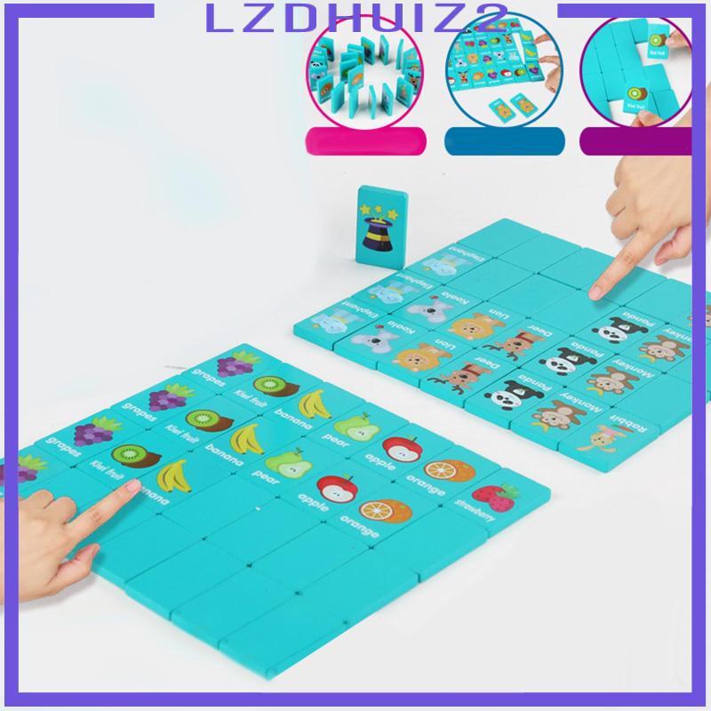 [Lzdhuiz2] 36 ชิ้น Montessori Dominos ของเล่นทักษะความรู้ความเข้าใจไม้ Dominos ปริศนาปฏิบัติ