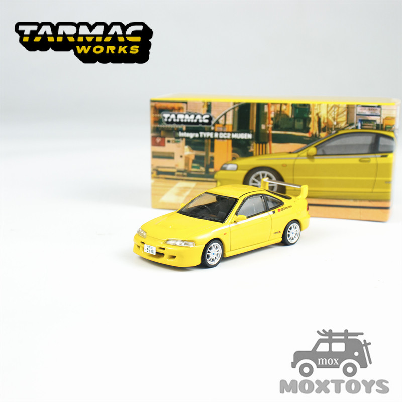 Tarmac Works TW 1:64 Integra TYPE R DC2 MUGEN แสงแดดสีเหลือง รถโมเดล Diecast