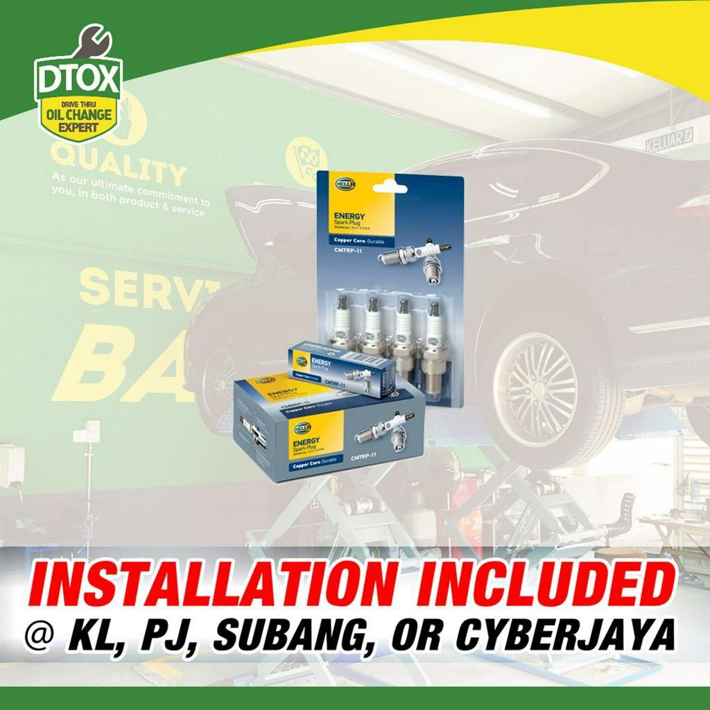 [Installation Provided] HELLA Energy Spark Plug 4-piece pack CS8RP-11 8EH188704-202
