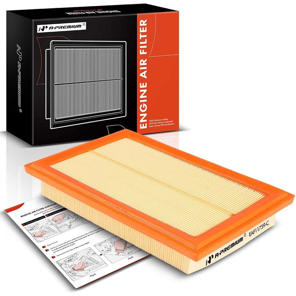 กรองอากาศเครื่องยนต์ A-Premium เข้ากันได้กับ Mercedes-Benz C300 2015-2018, C350e 2016-2018, E300 201