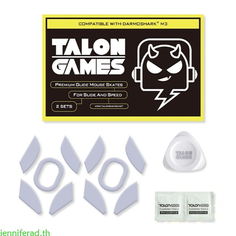 Jenniferad 2 ชุดสําหรับ Darmoshark M3 เมาส์สําหรับเล่นเกมสเก็ตเม้าส์อัพเกรดขอบโค้งเท้าเมาส์