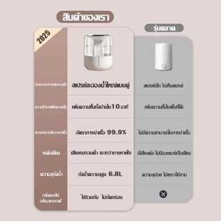 ksrain เครื่องพ่นอโรม่า Antibacterial Humidifier 6800ML เครื่องพ่นไอนำ เพิ่มความชื้น ฟอกอากาศ โคมไฟ LED Aroma Diffuser