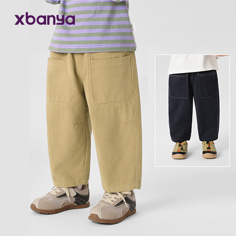 กางเกงเด็กผ้าฝ้ายแท้ สำหรับใส่ลำลอง ไซส์ 90-140 ยู17056