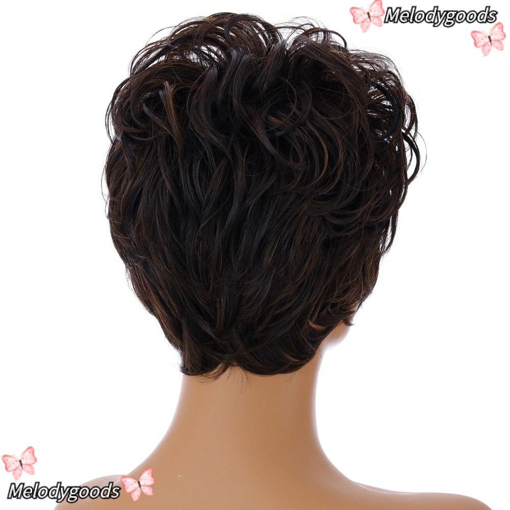 MELODG Party Wigs Womens Short Fashion Wavy Wigs