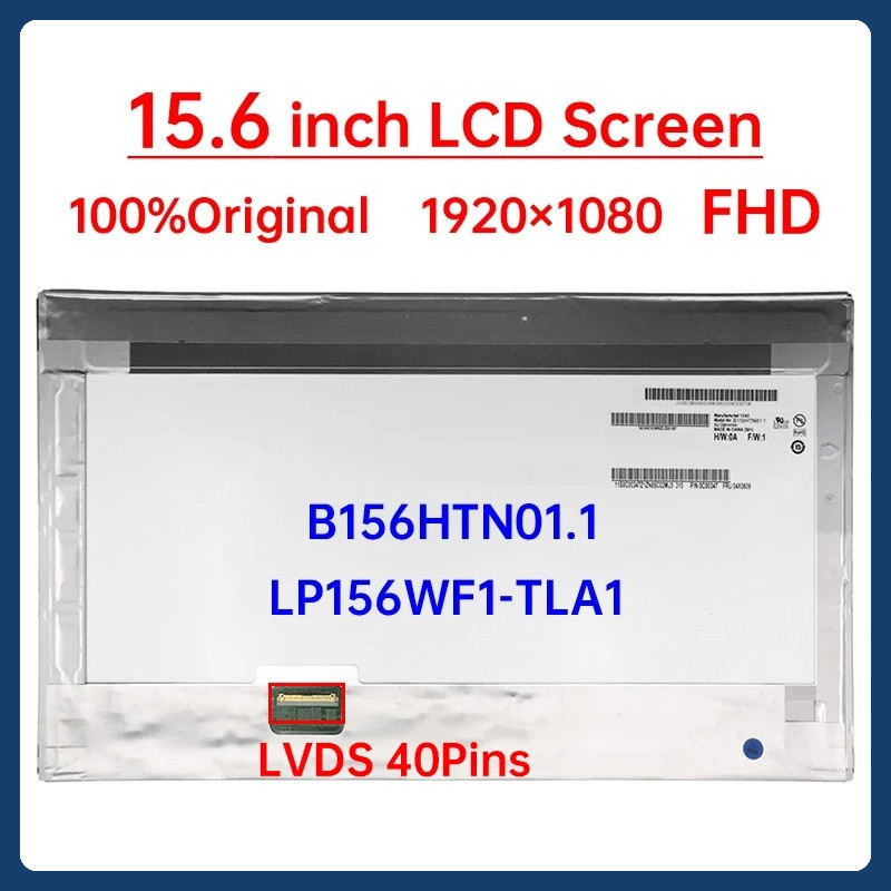 15.6 นิ้วแล็ปท็อปหน้าจอ LCD B156HTN01.1 LP156WF1-TLA1 TLB2 TLC1 สําหรับ Lenovo Y580 W530 E530 W520 T