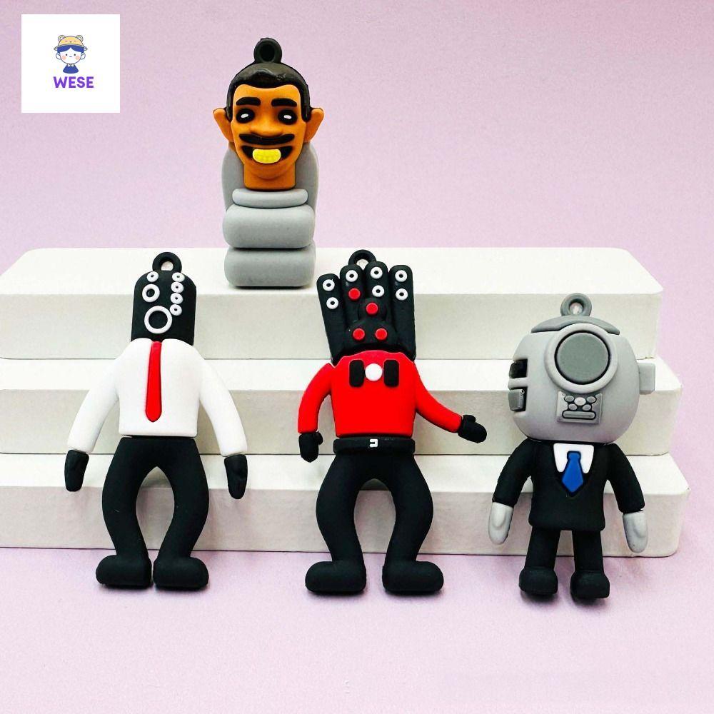 WORLDSELECT อะนิเมะห้องน้ํา Man พวงกุญแจ, Skibidi ห้องน้ําทีวี Man Camara Man Skibidi Bop พวงกุญแจ, 