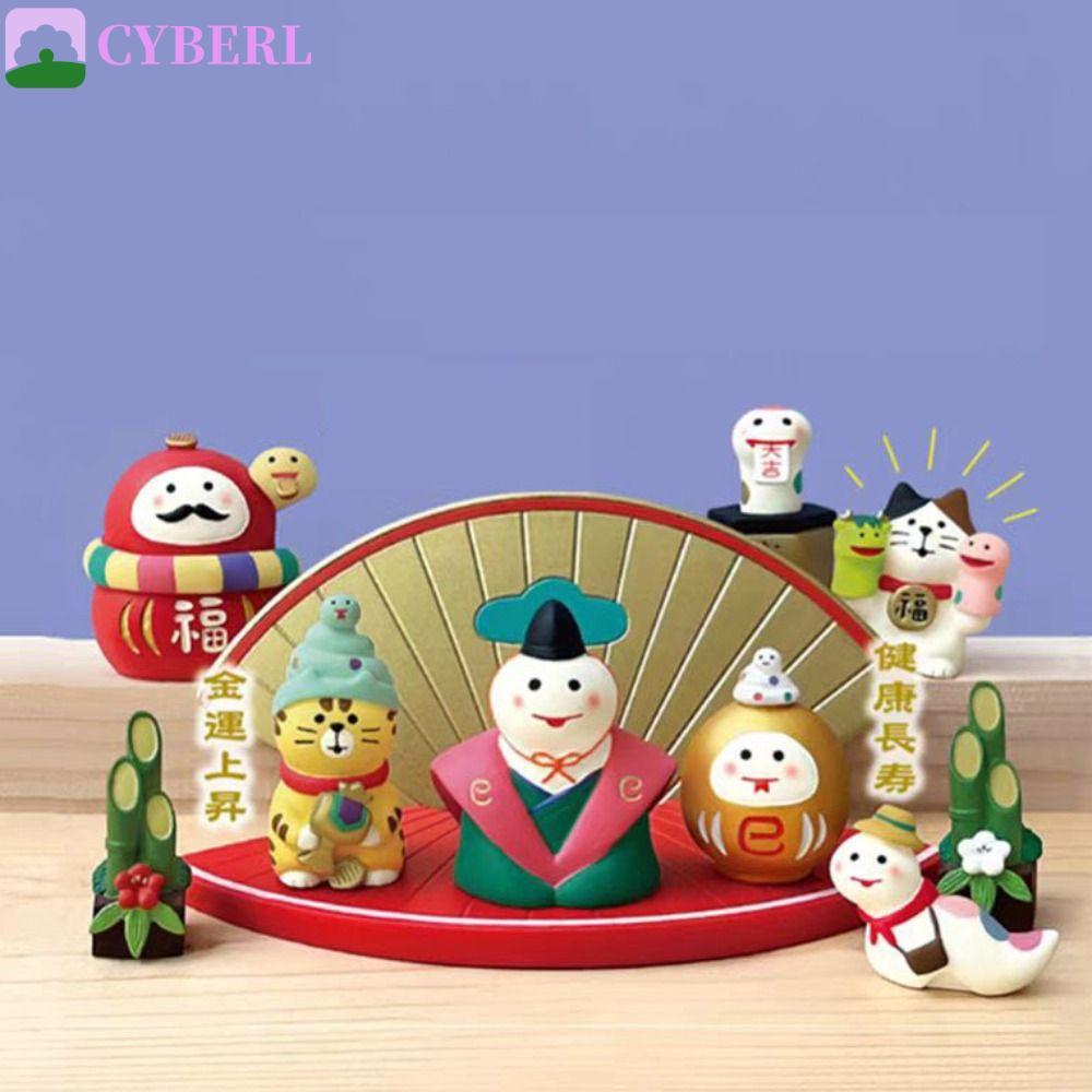 CYBERLINX ZAKKA Cat Figurine สไตล์ญี่ปุ่น สำหรับงานฝีมือและตกแต่งบ้าน