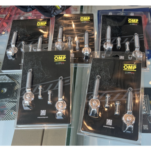 ชุดล็อค กันบิน ฝากระโปรง OMP SPRING BONNET PINS EB/491 Furmacofan spring hook ตะขอสปริง ใช้ได้ทั้งหน้า หลัง Furmacofan