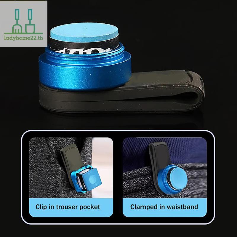 DOULADY Pool Chalk Holder กล่องเก็บชอล์กอลูมิเนียมสำหรับบิลเลียดและสนุ๊กเกอร์
