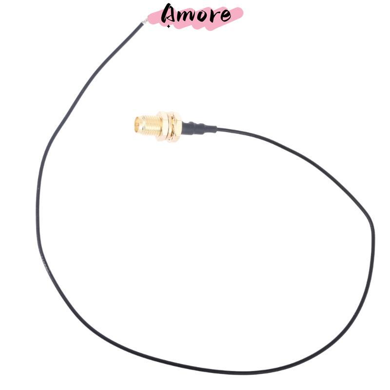 Amore สะดวกกับ RPSMA Cable Antenna สําหรับ AX200NGW 8265AC 8265NGW 7265AC M 2 การ์ด WiFi สําหรับการเ