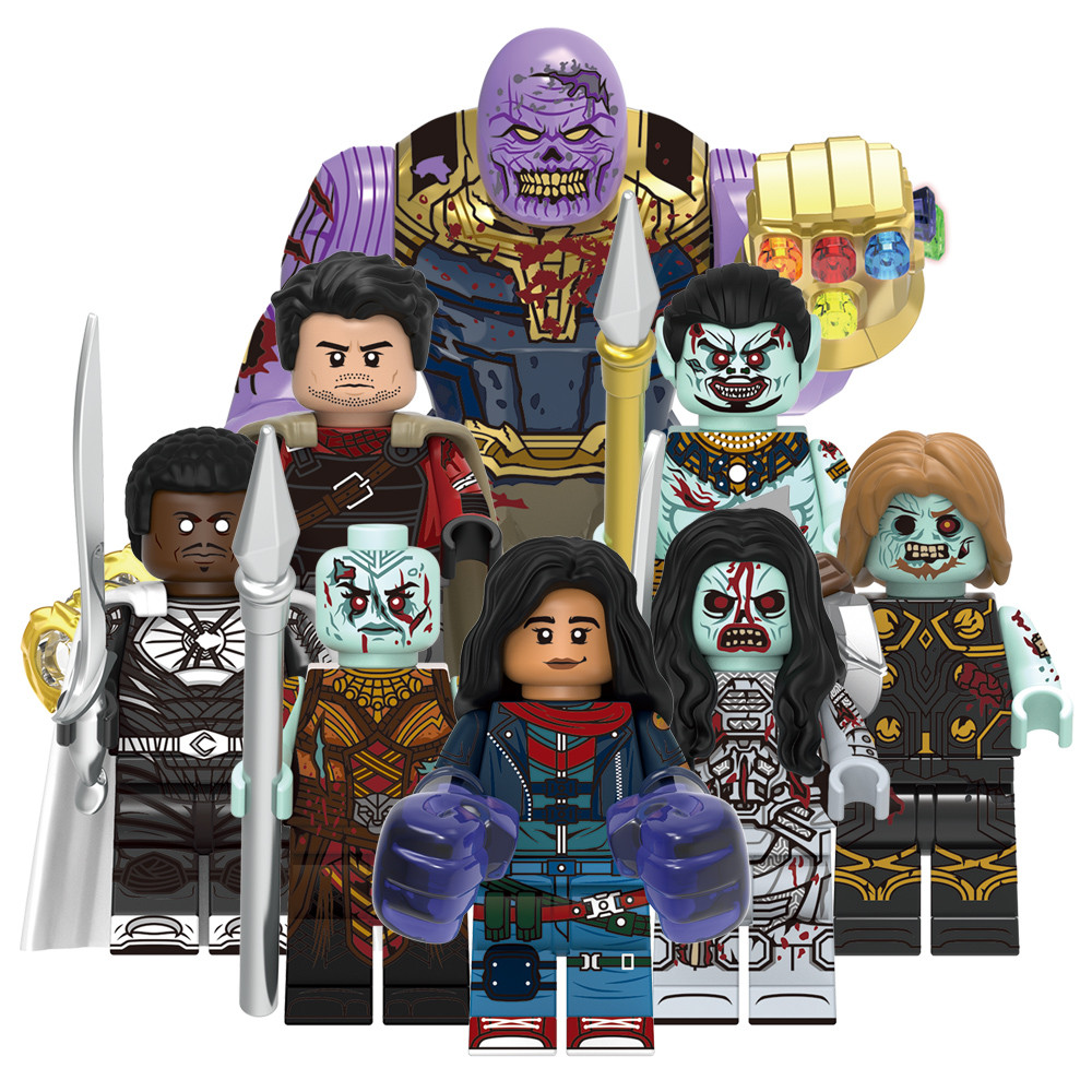 Zoombies Heroes Moon Blade Shang-Chi Okoye Ghost Namor Mini อิฐรูปอาคารบล็อกของเล่น