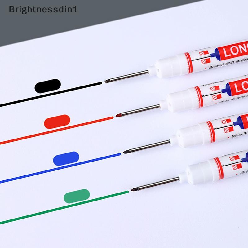[Brightnessdin] 20MM /Red/Blue Ink Long Markers ปากกาห้องน้ํางานไม้ตกแต่ง Multi-purpose Deep Hole Marker ปากกา Bq - รูปที่ 4