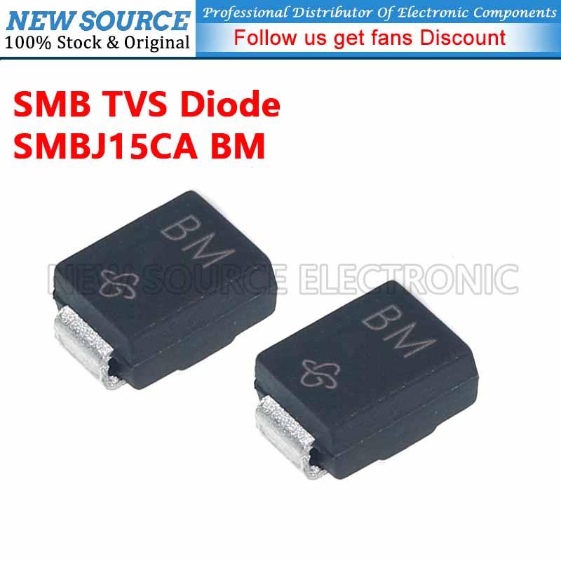 [20-100 ชิ้น] SMBJ15CA BM SMB TVS Diode SMD Transient แรงดันไฟฟ้า Suppessor Diode แหล่งใหม่