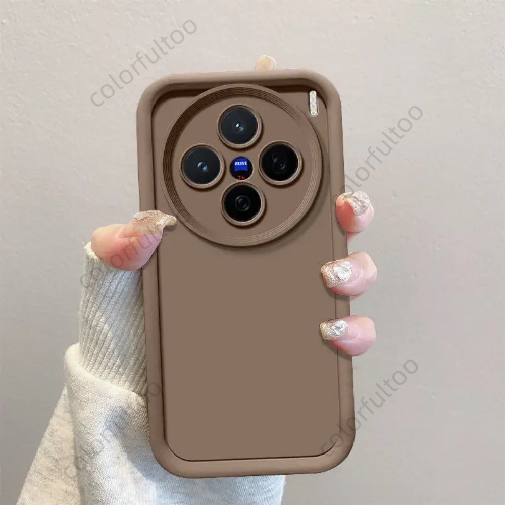 ปลอกสําหรับ Vivo X200 Pro X200Pro X200FE VivoX200 Simple สีทึบซิลิโคนเหลวเคสโทรศัพท์ Macaron Candy สี Angel Eyes Soft TPU กันกระแทกปกหลัง ราคา ถูกที่สุด ดีลบีเคเค แกลเลอรีภาพที่ 6