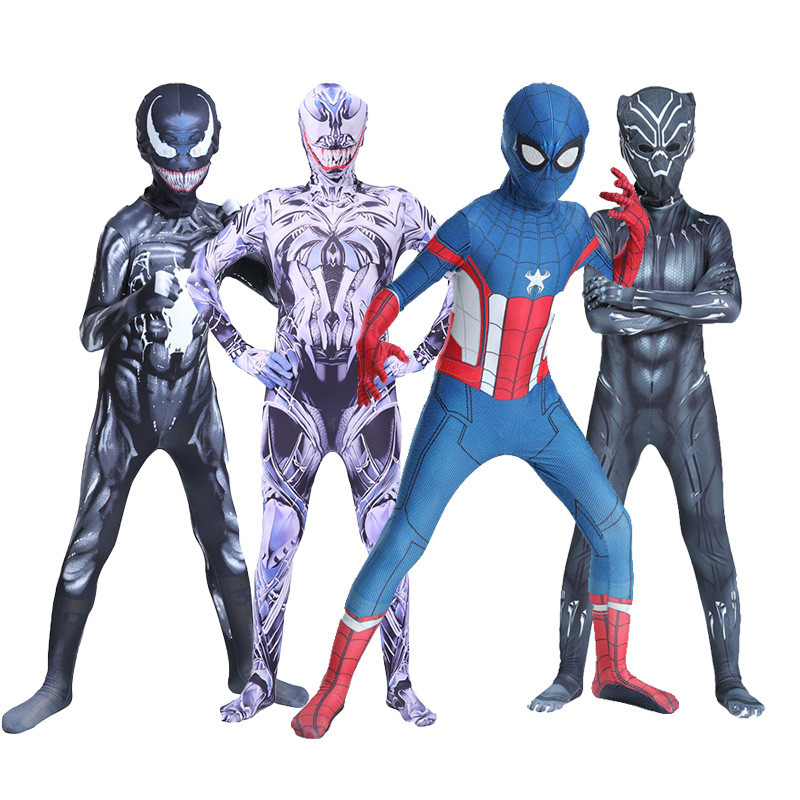 ชุดคอสเพลย์สำหรับเด็กและผู้ใหญ่: Venom, Black Panther, Cap