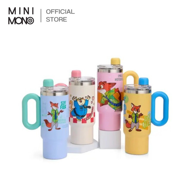 Mini Mono แก้วน้ำทัมเบลอร์ สเตนเลสสตีลสองชั้น ลาย Zootopia ความจุ 850 มล.