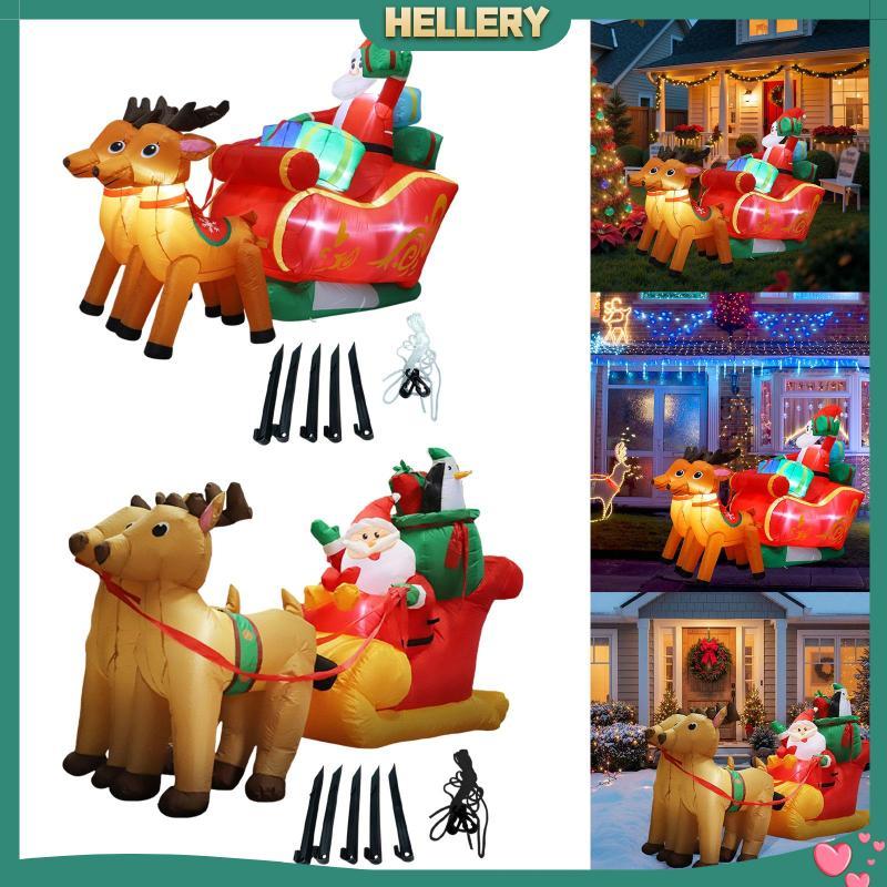 [HelleryTH] คริสต์มาส Inflatable Santa Xmas Decor ความแปลกใหม่ขนาดใหญ่ Lighted Holiday Display พร้อม