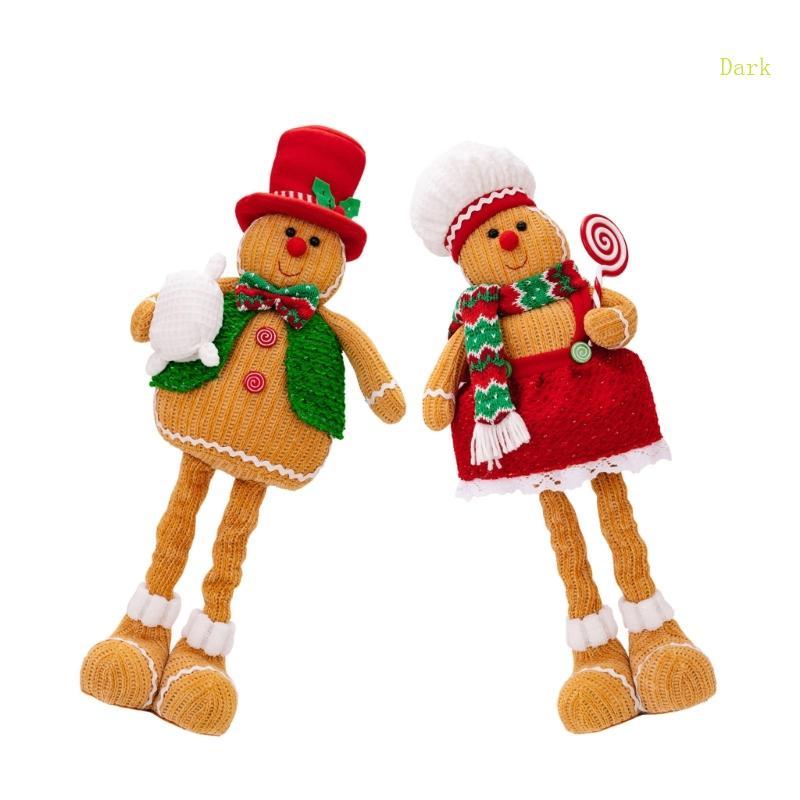 Dark Seasonal Gingerbreads Man Gnomes Scalable Holiday Gingerbreads Man Gnomes ตุ๊กตาเครื่องประดับสํ