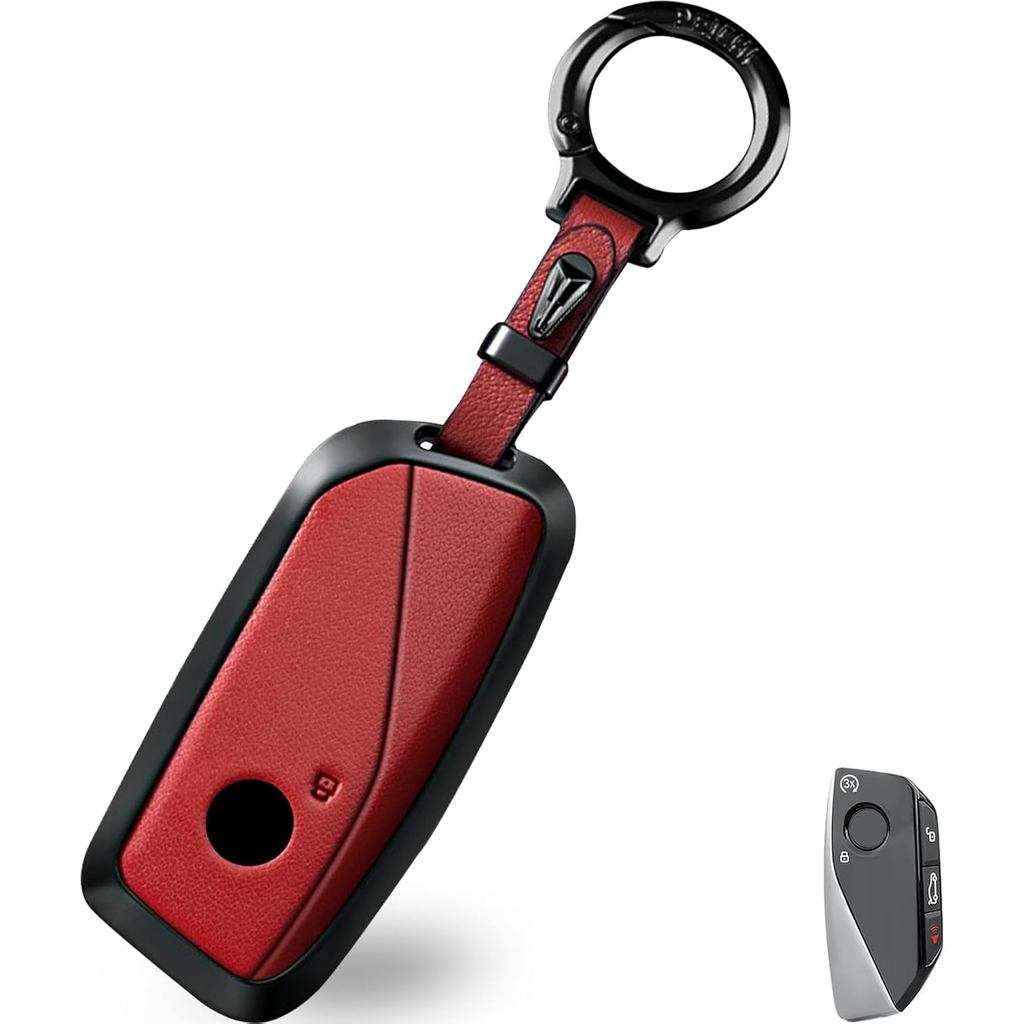 OLLEN กุญแจโลหะ Fob ฝาครอบ, Fit สําหรับ BMW 2023 2024 2025 2026 ใหม่ 5/7 Series 740i 760i X1 X2 X3 X
