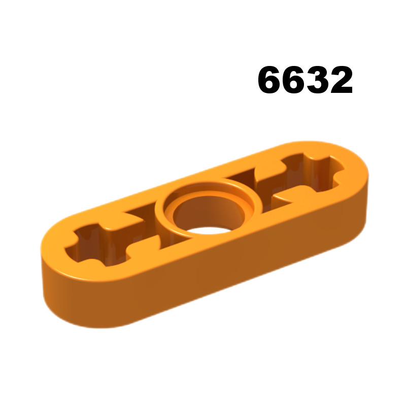 บล็อกตัวต่อในประเทศ 6632 1X3 ชุดเทคโนโลยีผนังบางพร้อมรูเพลา ชิ้นส่วน มอค UBWR