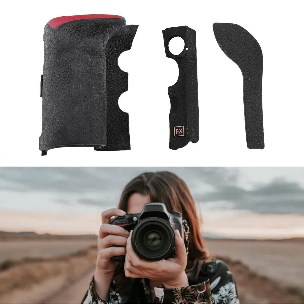 Aliout-PH 3pcs Body ยาง Grip ชุด Fit สําหรับ Nikon D850 กล้องมือ Thumb ด้านข้างช่องใส่การ์ดประตูผิวอ