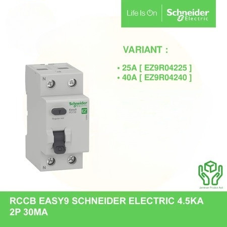 RCCB 25A/40A 2P 30MA EZ9R0425/ EZ9R04240 -EASY9 SCHNEIDER - SCHNEIDER RCCB ELCB Easy9