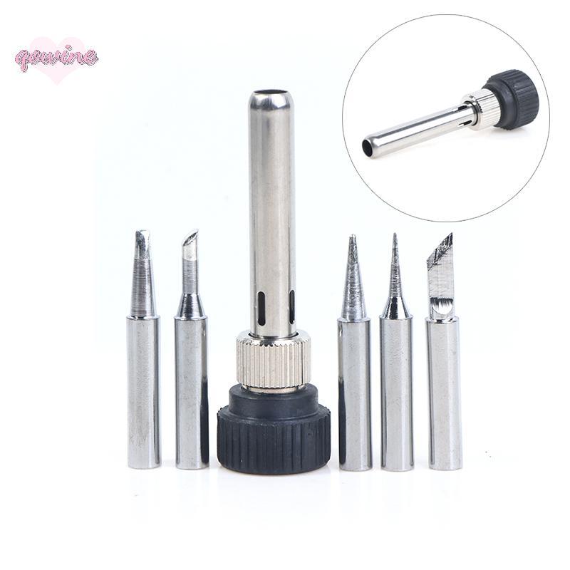 🔥12h Ship🔥[qowine] สําหรับ ESD 852D 936 737D 898D 907 HAKKO ปลายเหล็ก Cannula ปลอกและ 5 X หัวแร้งเคล็ดลับสถานีบัดกรีเหล็กอะแดปเตอร์