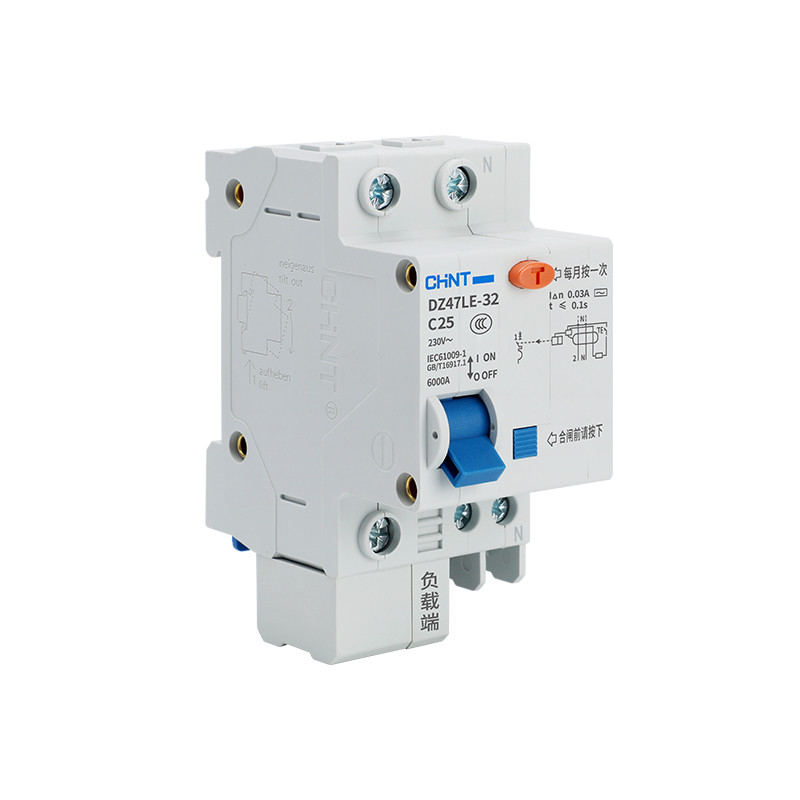 CHNT Circuit Breaker ป้องกันการรั่วไหล DZ47LE 1P 2P 3P 4P 10A 20A Air Switch 60A