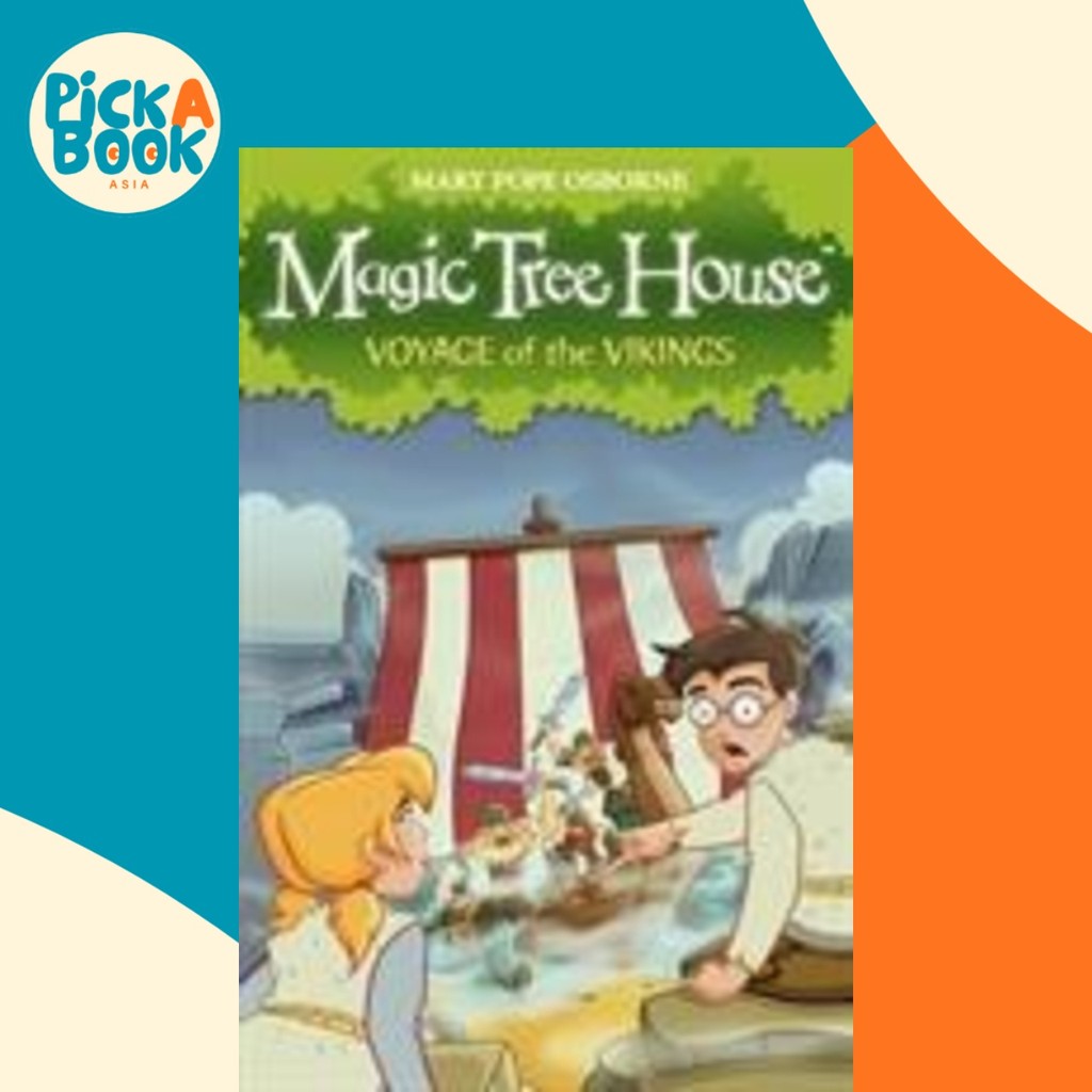 - Magic Tree House 15: Voyage of the Vikings โดย Mary Pope Osborne (ฉบับสหราชอาณาจักร ปกอ่อน)