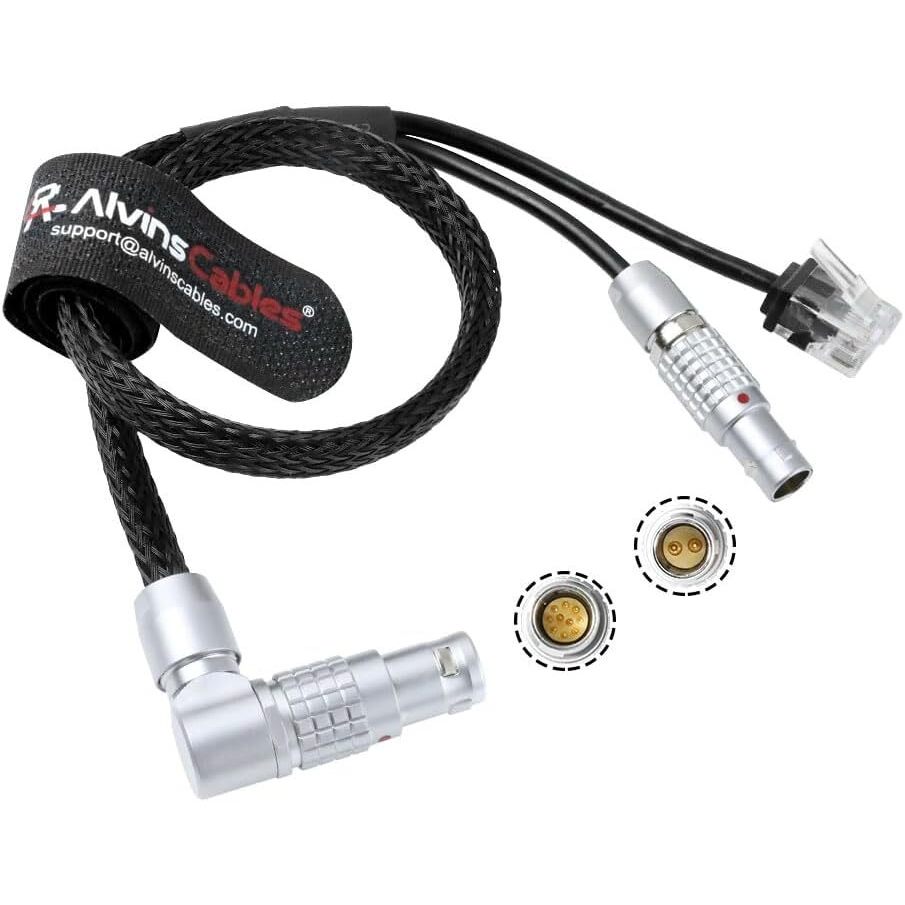 สายควบคุมสําหรับ ARRI ETH 10 Pin Rotatable Right Angle to RJ45 และ 2 Pin Male