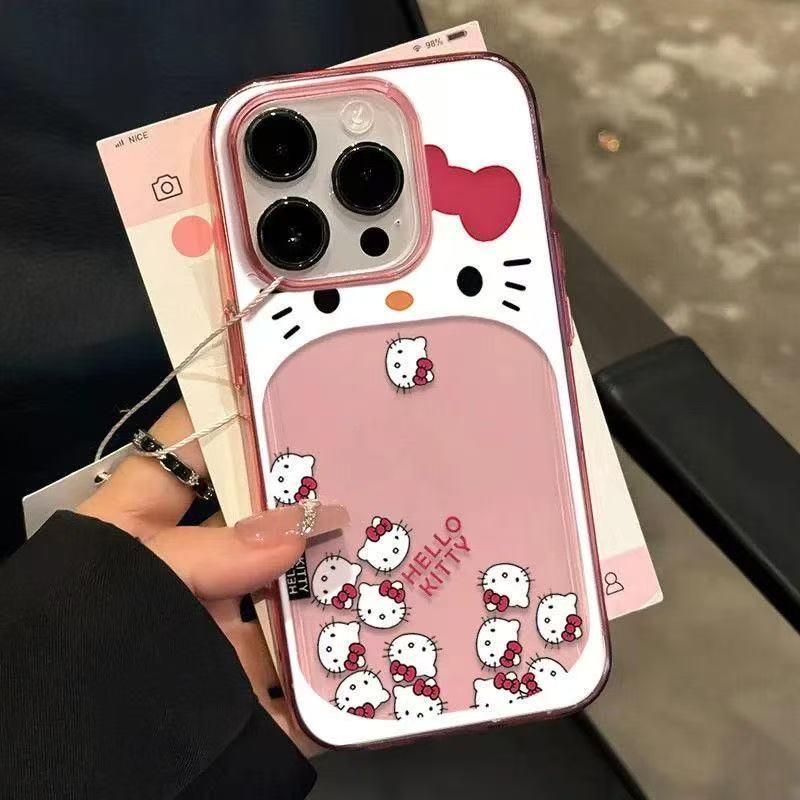 ส่งจากไทย 🔥เคสกากเพชรลายคิตตี้น่ารักfor iPhone 17 13 12 11 16 15 14 PRO MAX X XS MAX XR 7/8PLUS