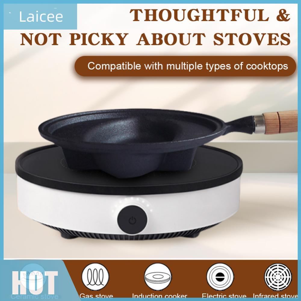 [Laicee.th] Omurice หม้อปรุงอาหารพร้อมที่จับไม้แพนเค้กแม่พิมพ์ Skillet Pan Anti-Scald ไข่เจียวไข่หม้