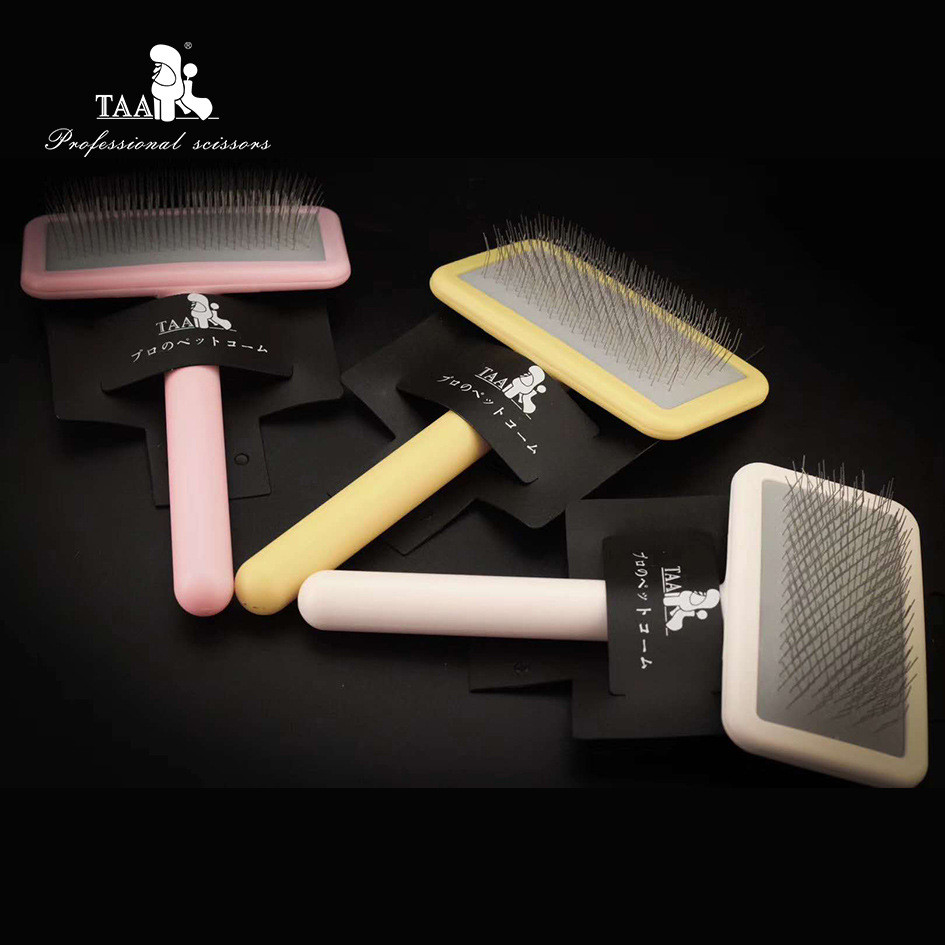 Taa It Needle Comb หวีกรูมมิ่งสัตว์เลี้ยง หวีสีขาวขนาดเล็ก หวี Knotted Brushed Comb Cat หวีสุนัข Ted