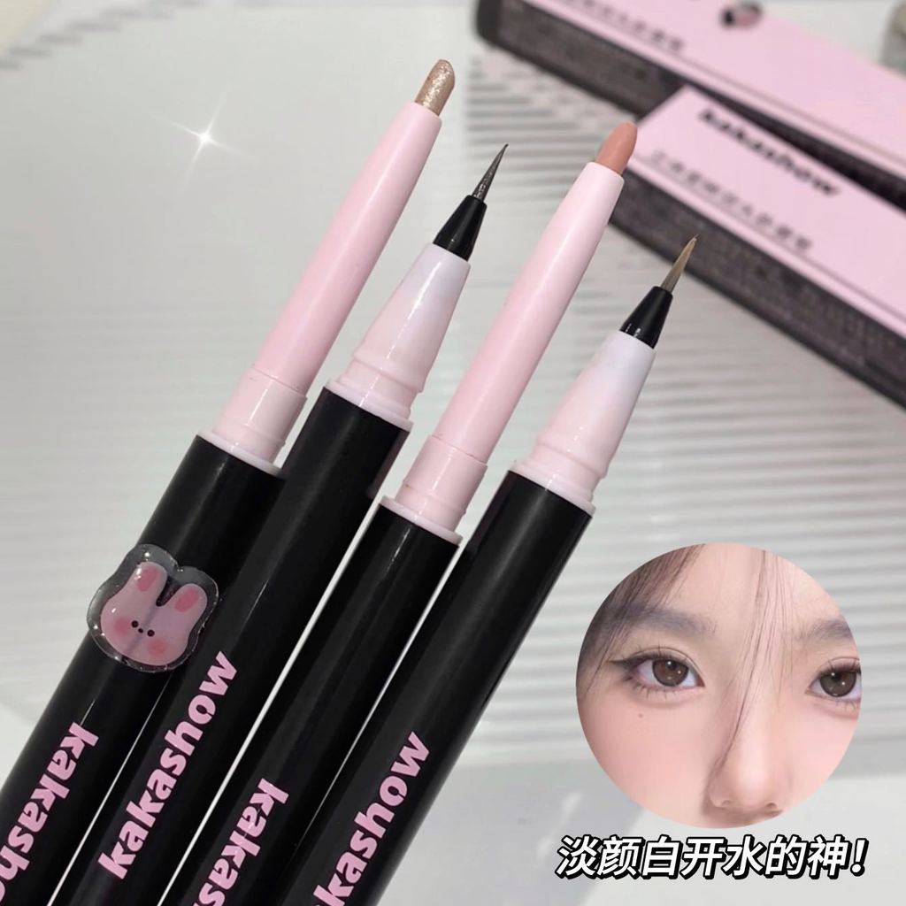 Kakashow Double-Headed Lying Silkworm Pen Brightening Dual-Use Eyeliner กาวไฮไลท์ Shadow fiwjr77d55f